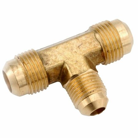 ANDERSON METALS 3/8 in. Flare in. X 1/2 in. D Flare Brass Reducing Tee 754059-060806AH